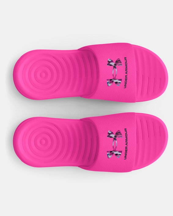 Women's UA Ansa Graphic Slides in Pink image number 2